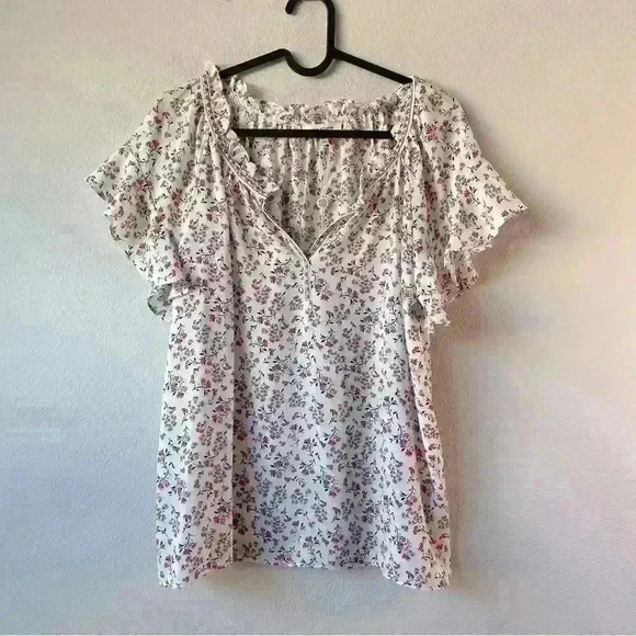MAX STUDIO NWT Floral Blouse Sz Smal - Picture 1 of 14